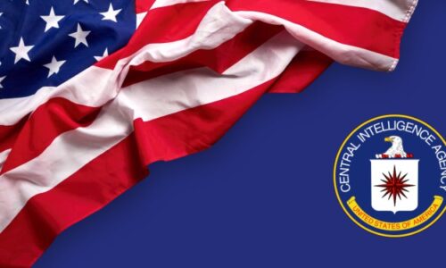 Operações CIA Bandeira Americana e Logo CIA